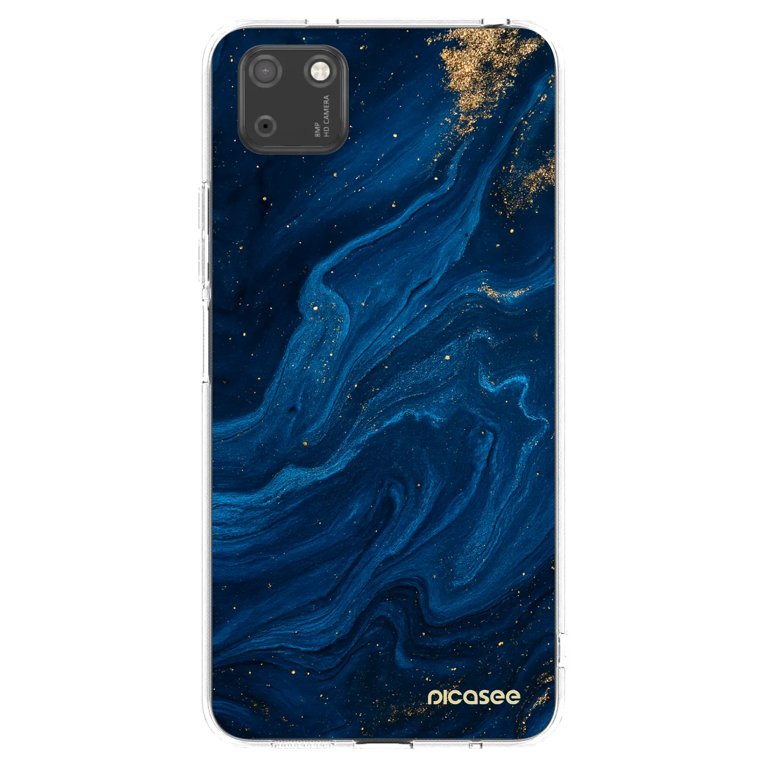 Picasee silikonový průhledný obal pro Huawei Y5P - Blue