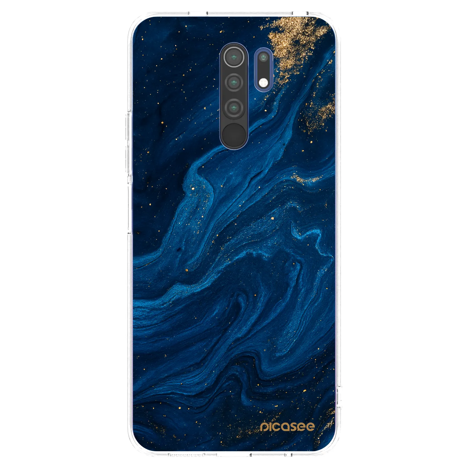 Picasee silikonový průhledný obal pro Xiaomi Redmi 9 - Blue