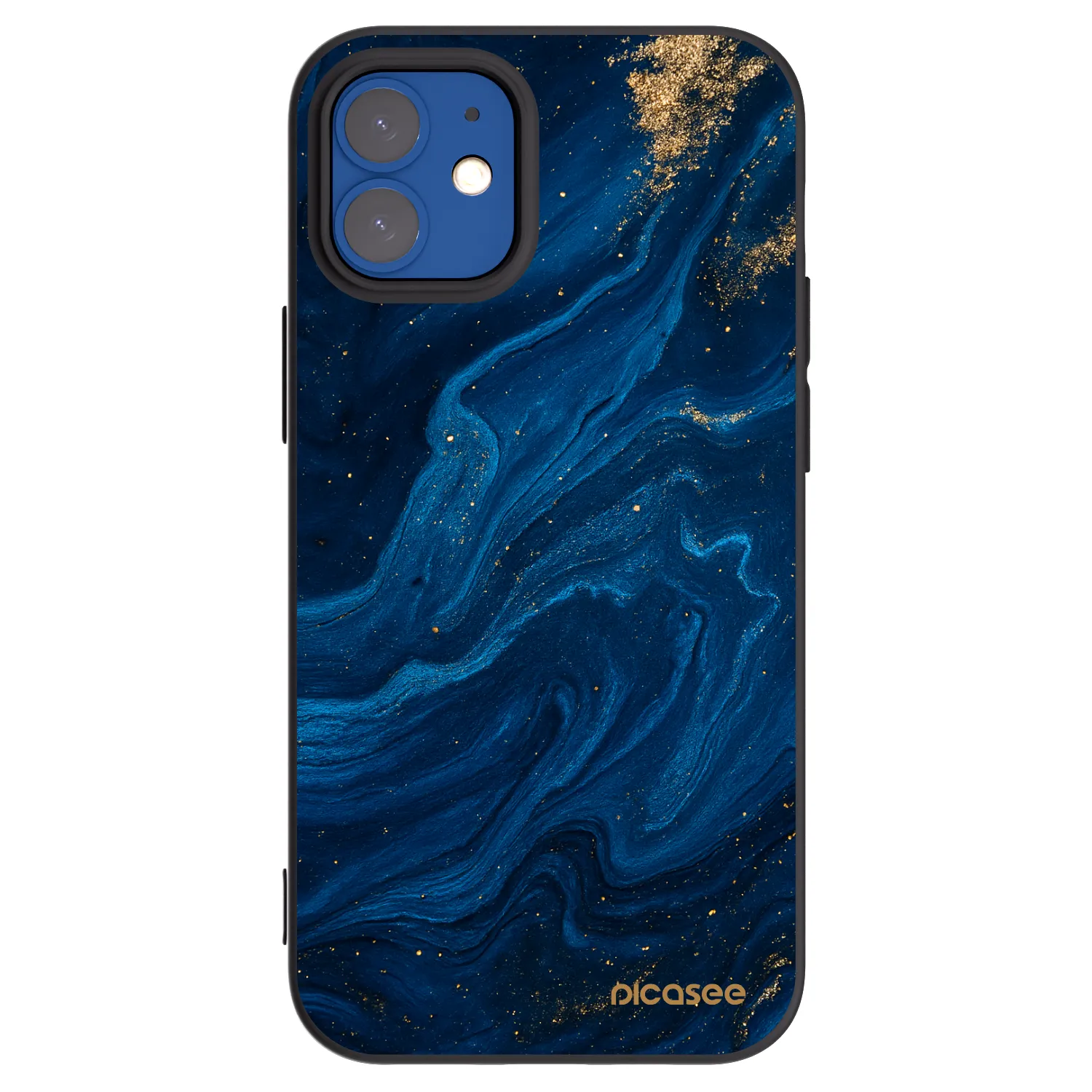 Picasee silikonový černý obal pro Apple iPhone 12 mini - Blue