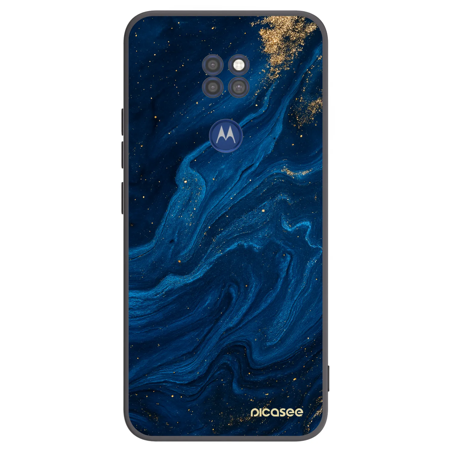 Picasee silikonový černý obal pro Motorola Moto G9 Play - Blue