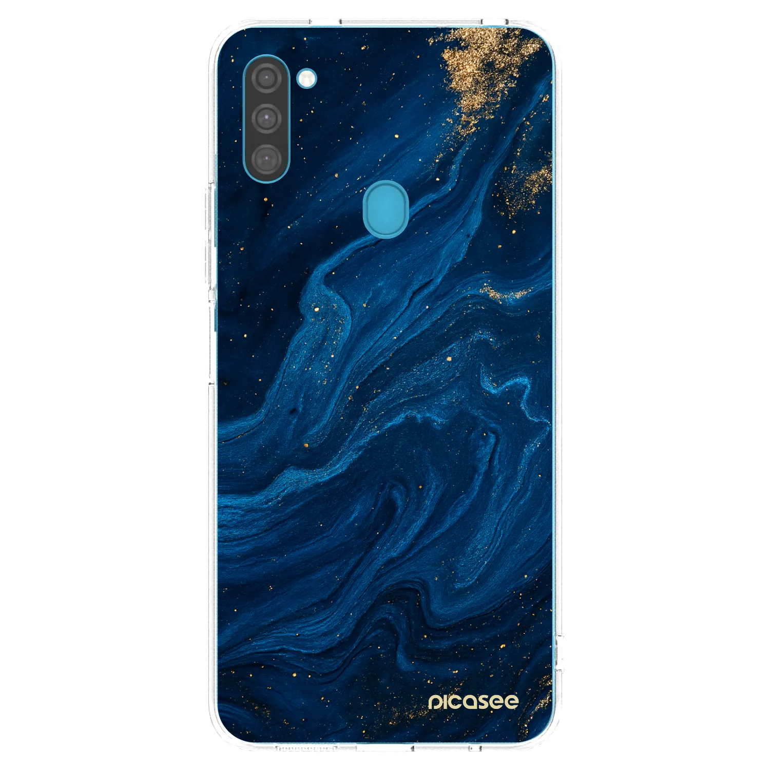 Picasee silikonový průhledný obal pro Samsung Galaxy M11 - Blue