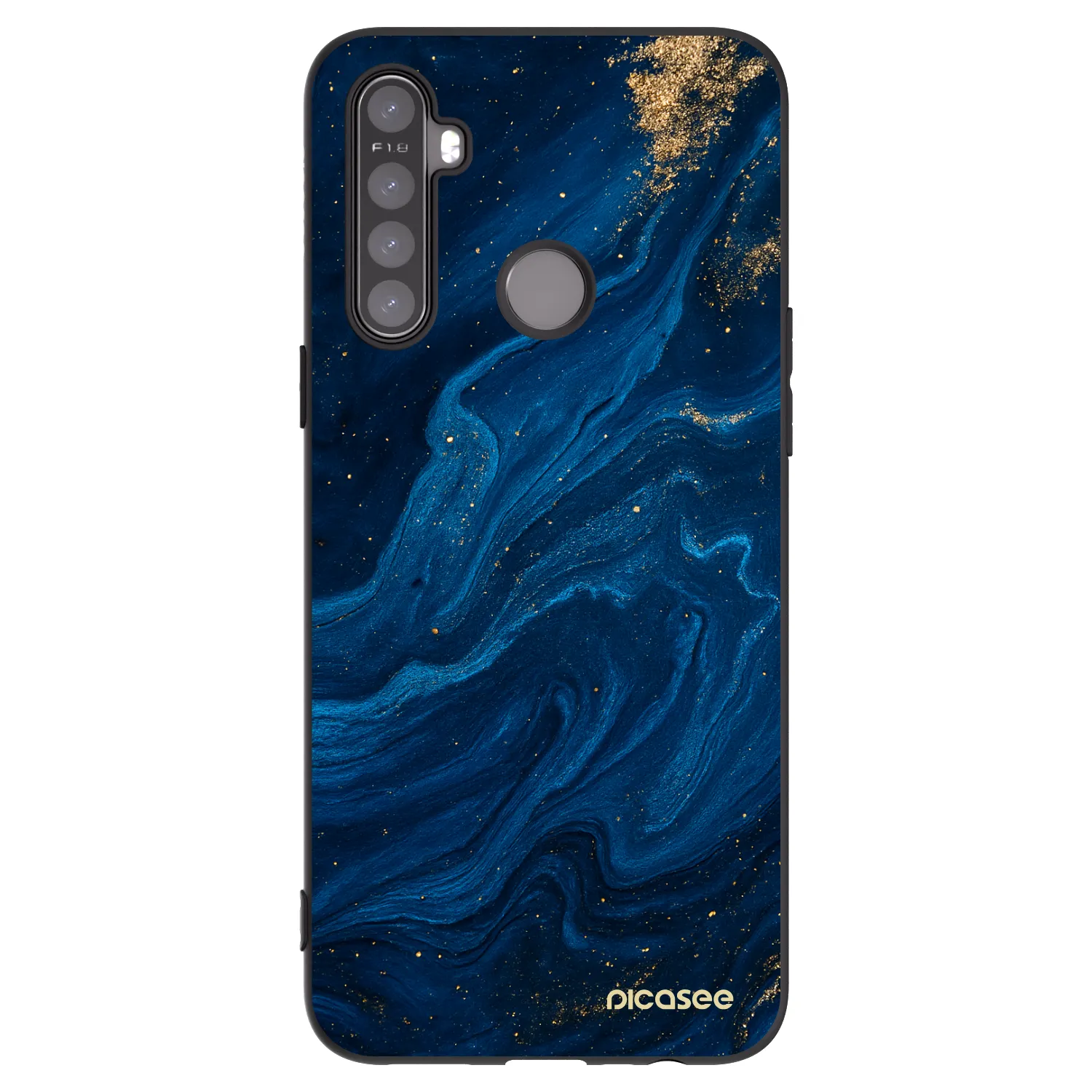 Picasee silikonový černý obal pro Realme 5 - Blue