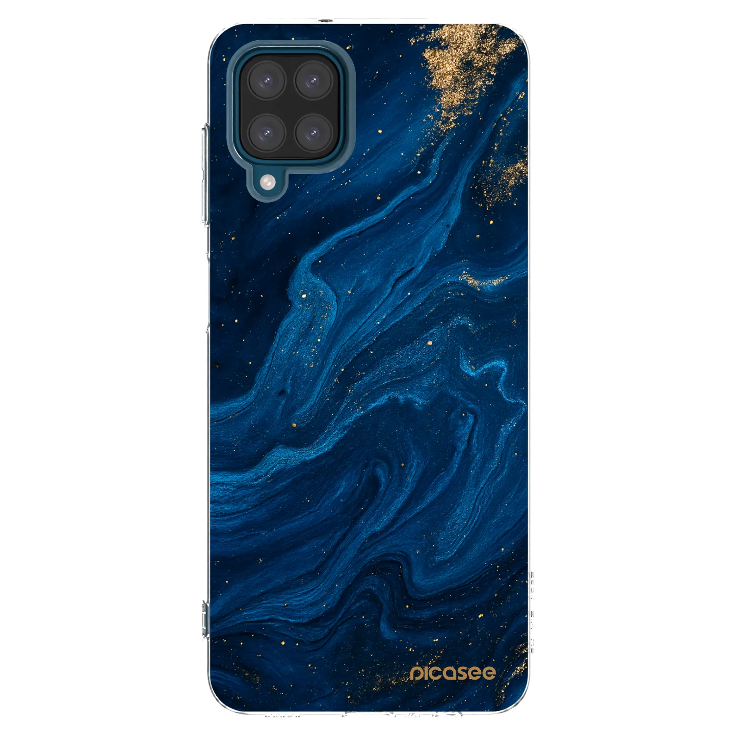 Picasee silikonový průhledný obal pro Samsung Galaxy A12 A125F - Blue