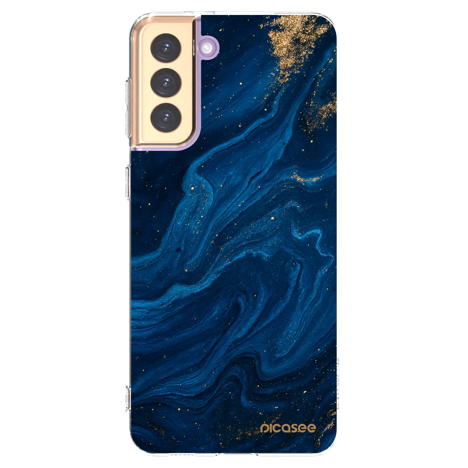 Picasee silikonový průhledný obal pro Samsung Galaxy S21+ 5G G996F - Blue