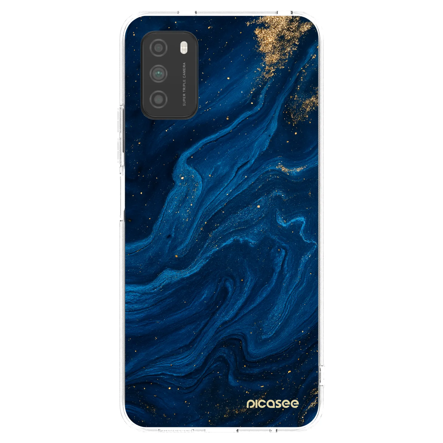 Picasee silikonový průhledný obal pro Xiaomi Poco M3 - Blue