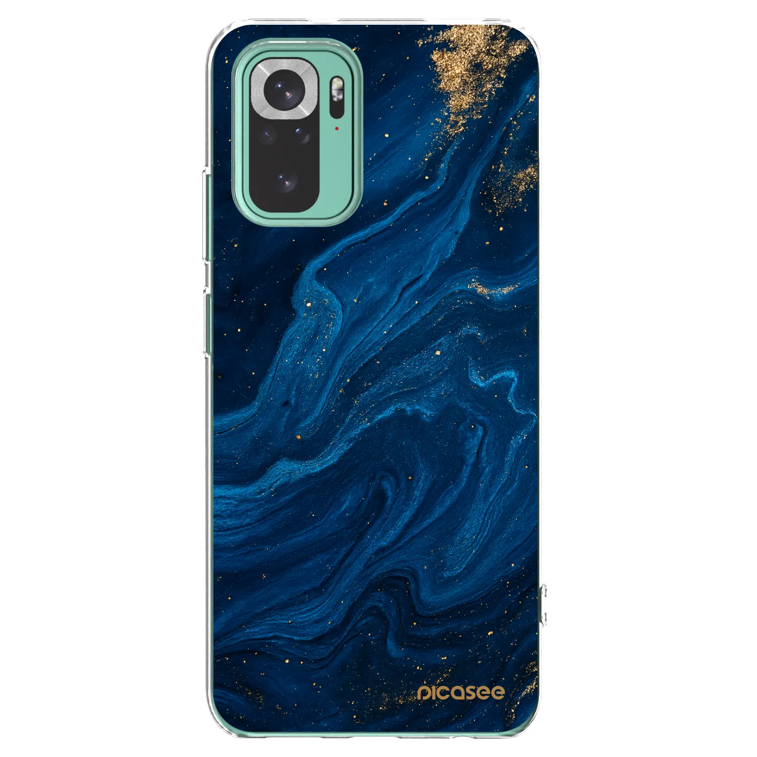 Picasee silikonový průhledný obal pro Xiaomi Redmi Note 10 Pro - Blue