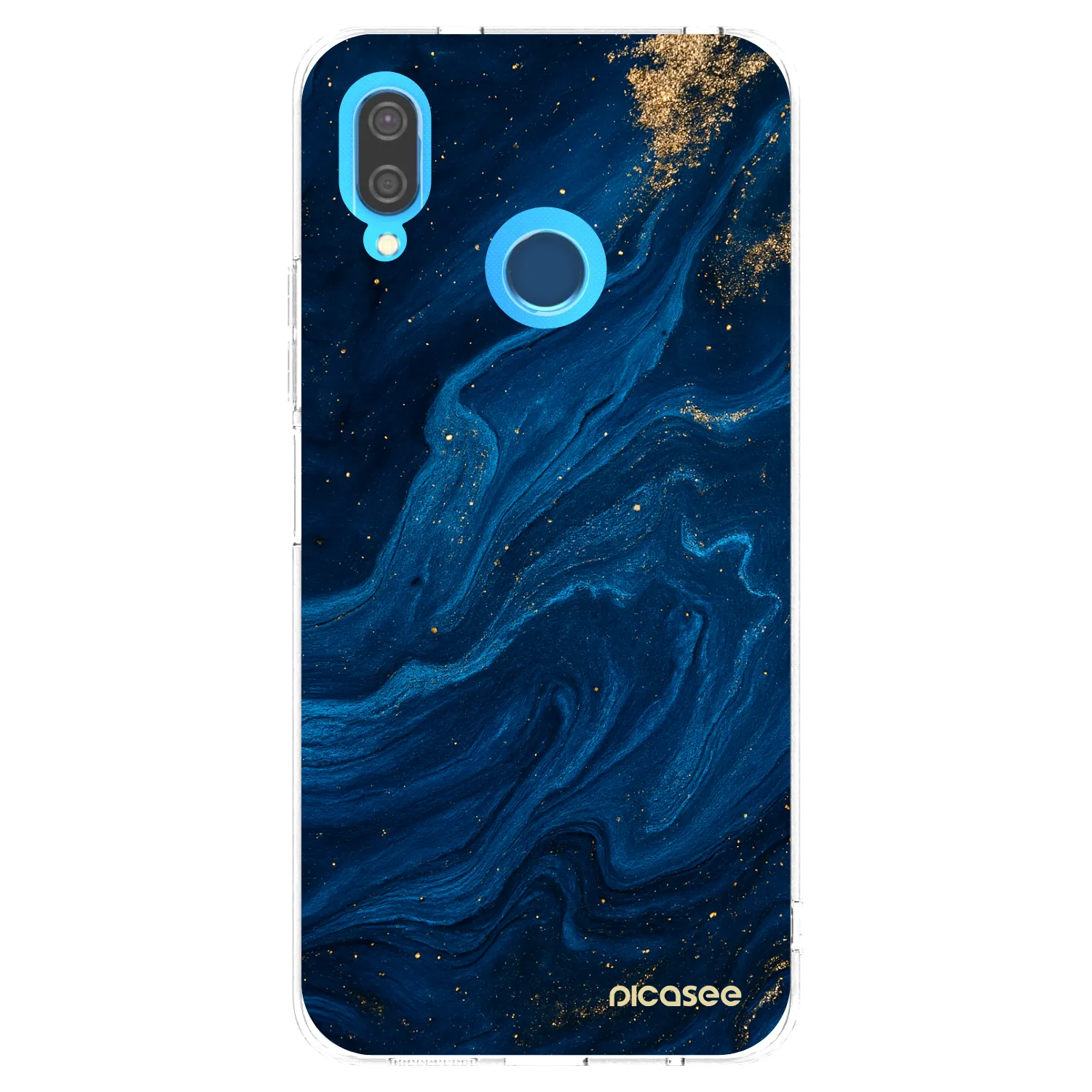Picasee silikonový průhledný obal pro Huawei P20 Lite - Blue