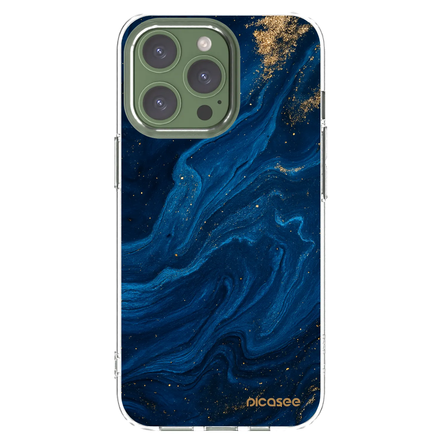 Picasee silikonový průhledný obal pro Apple iPhone 13 Pro - Blue