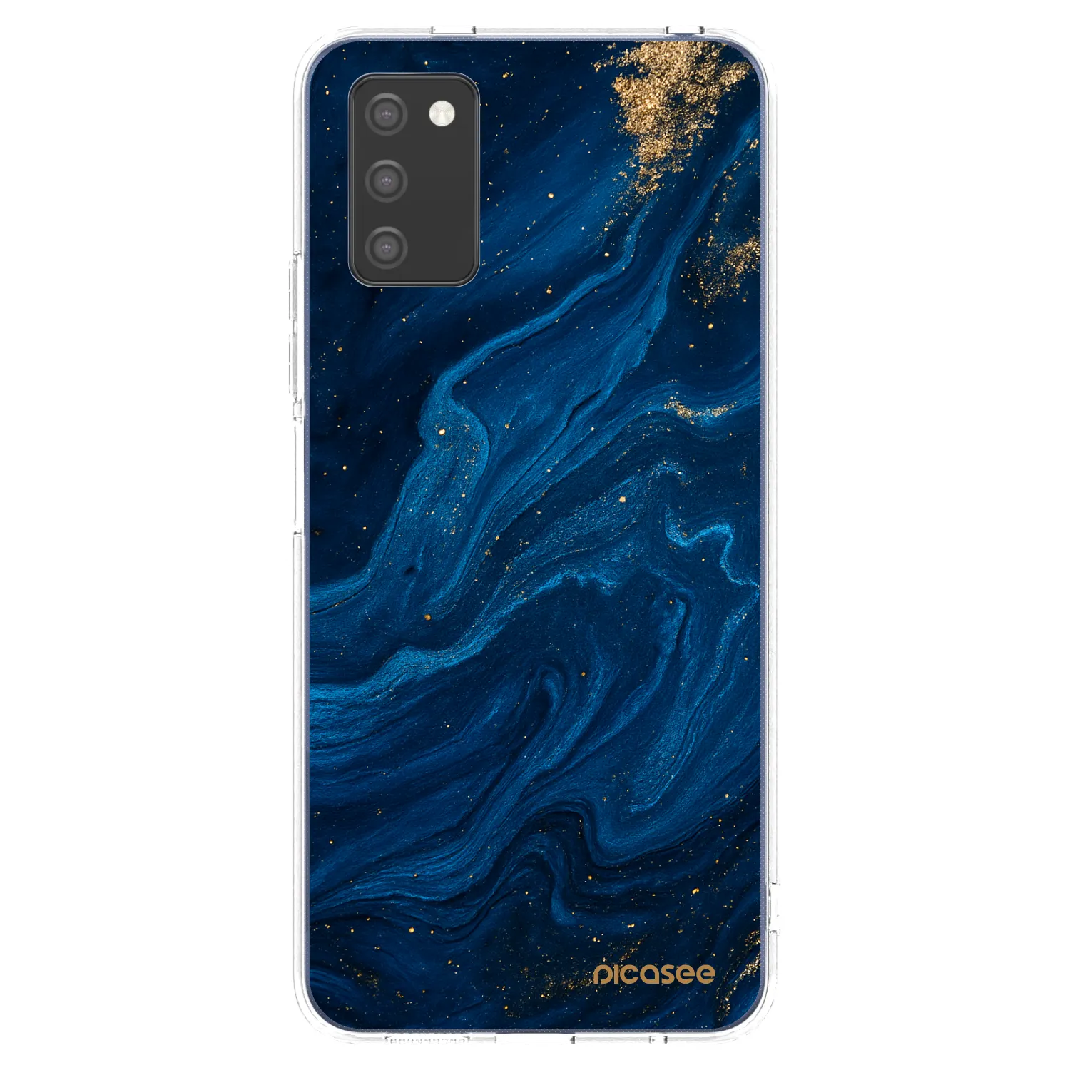 Picasee silikonový průhledný obal pro Samsung Galaxy A02s A025G - Blue