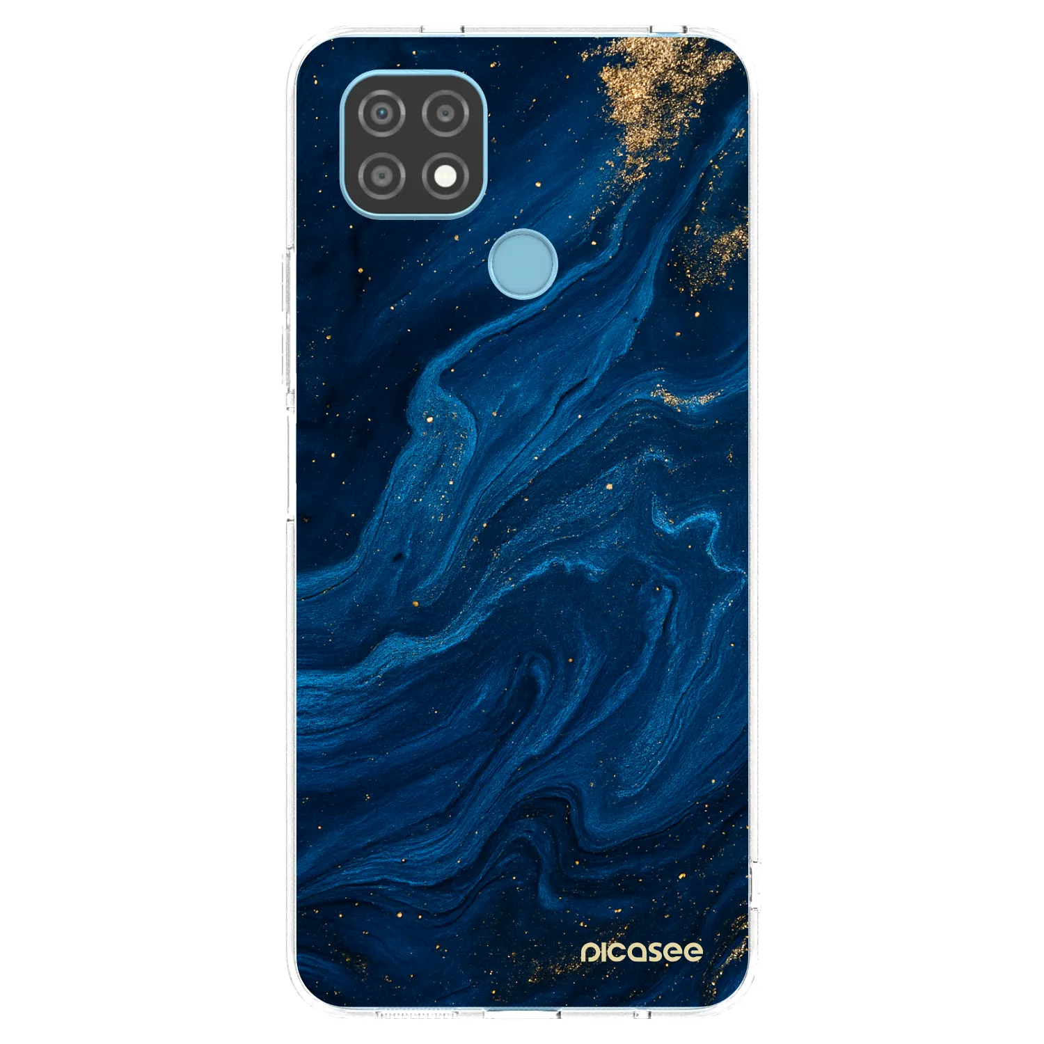 Picasee silikonový průhledný obal pro Realme C21 - Blue