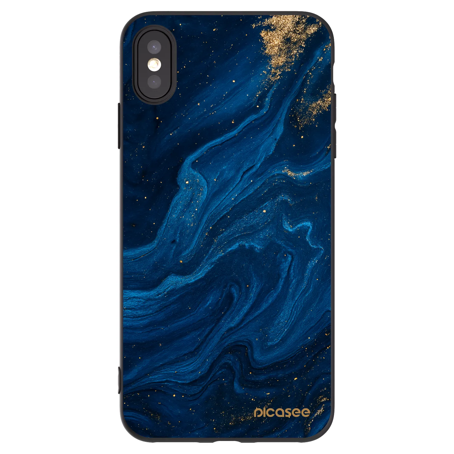 Picasee silikonový černý obal pro Apple iPhone XS Max - Blue