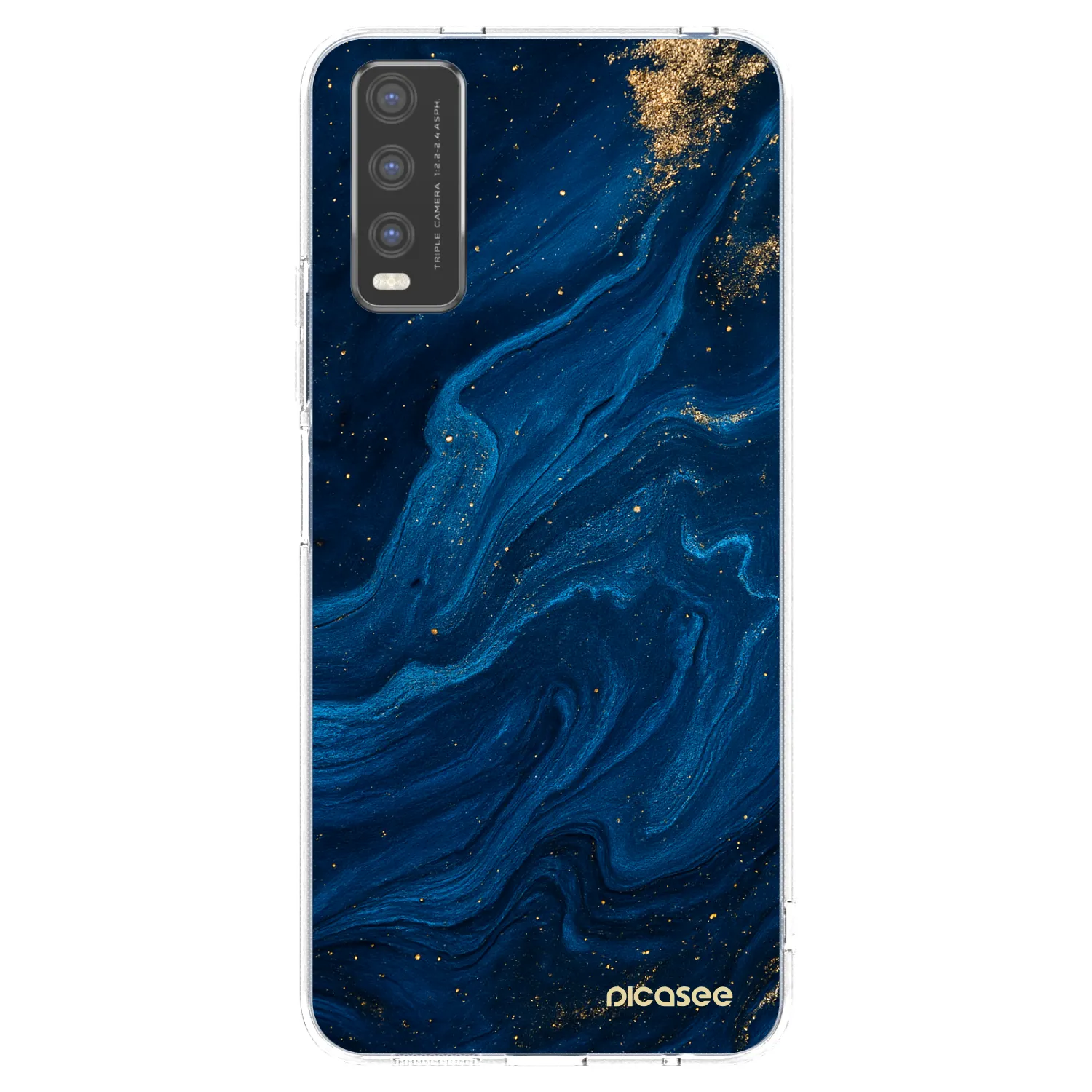 Picasee silikonový průhledný obal pro Vivo Y20s - Blue