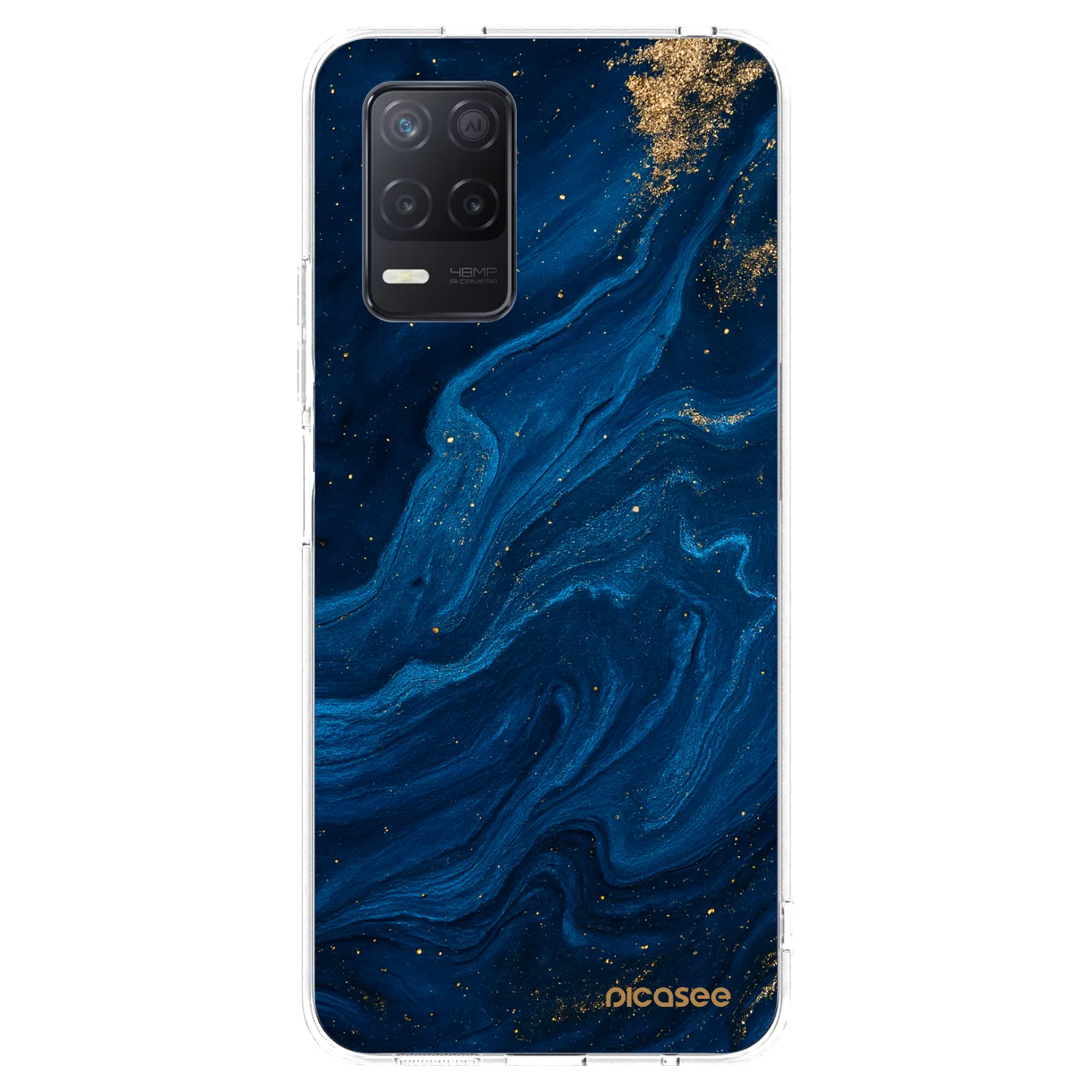 Picasee silikonový průhledný obal pro Realme 8 5G - Blue
