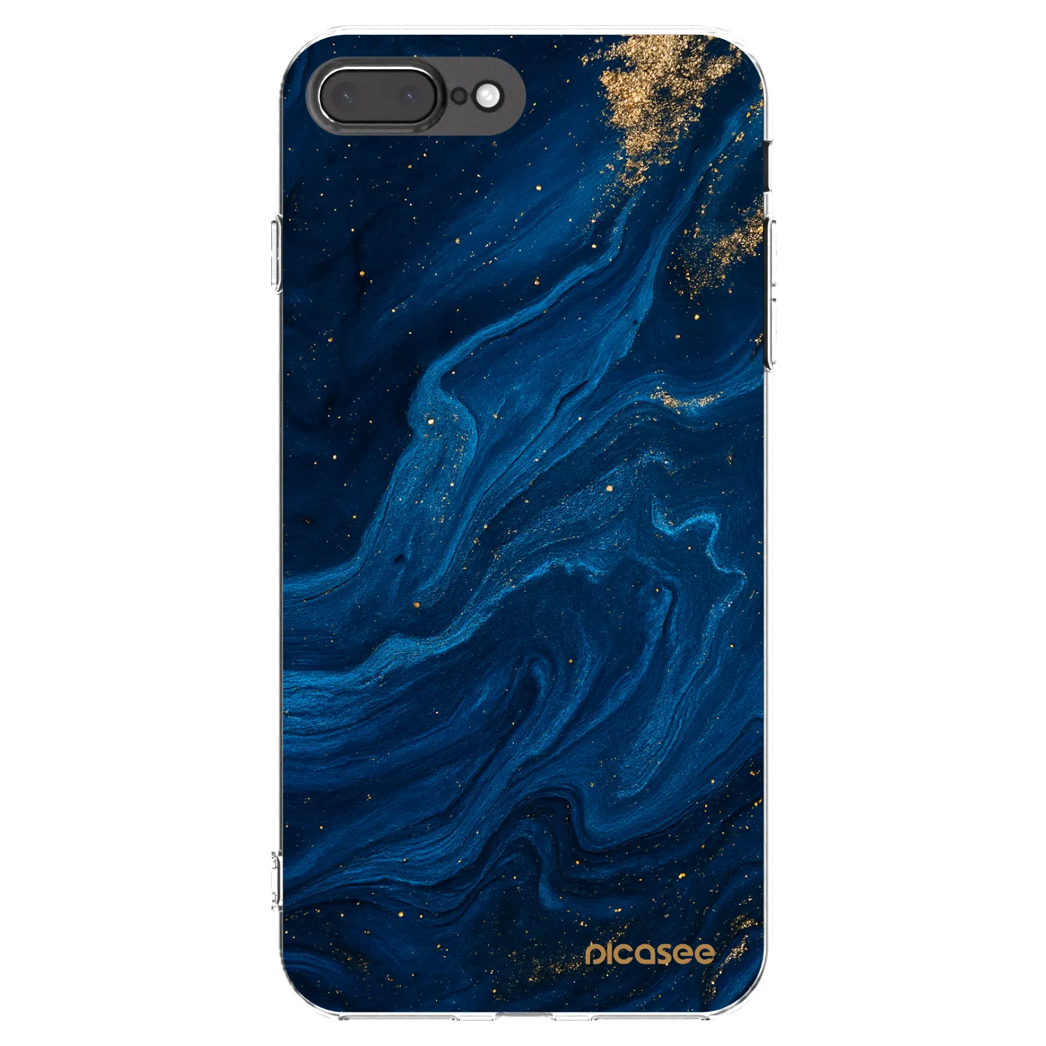 Picasee silikonový průhledný obal pro Apple iPhone 7 Plus - Blue