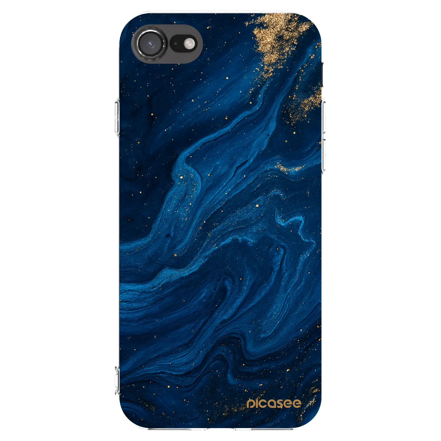 Picasee silikonový průhledný obal pro Apple iPhone SE 2022 - Blue