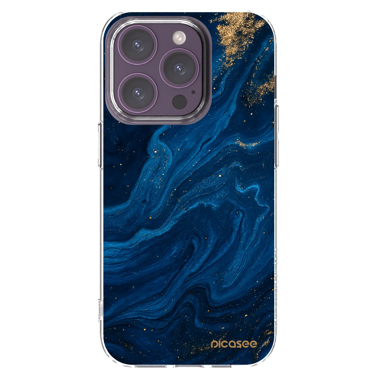 Picasee silikonový průhledný obal pro Apple iPhone 14 Pro - Blue