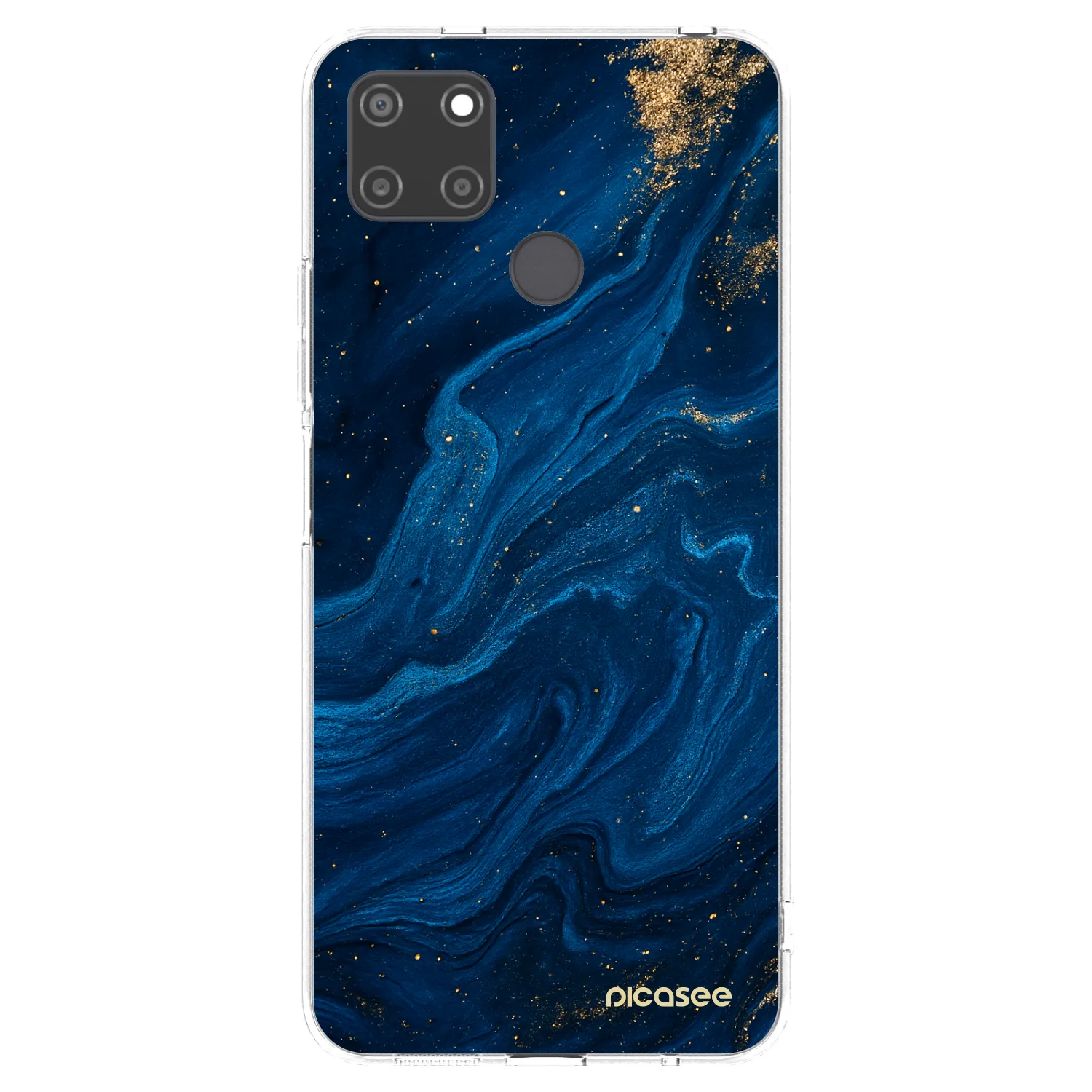 Picasee silikonový průhledný obal pro Realme C21Y - Blue