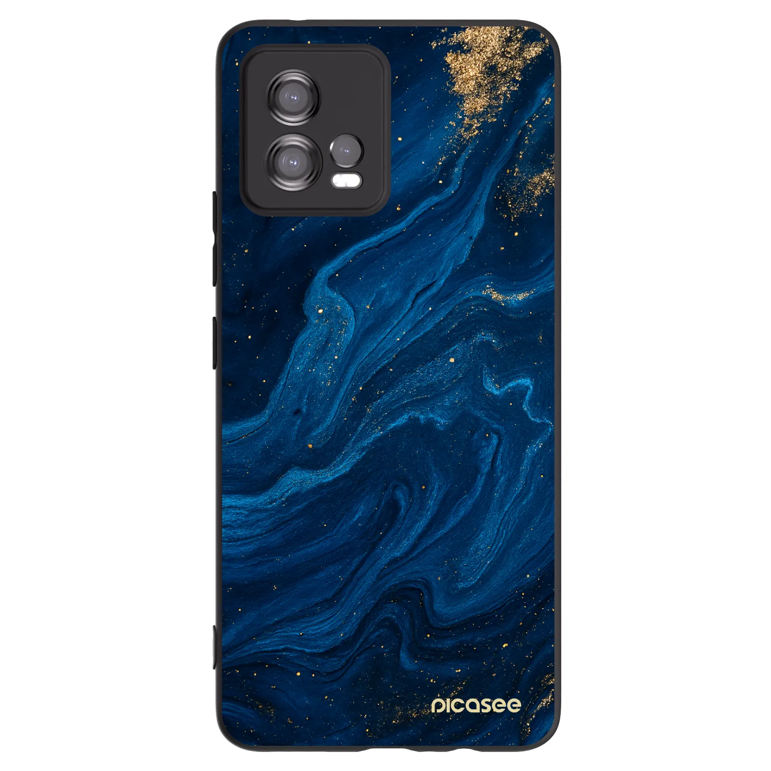 Picasee silikonový černý obal pro Motorola Moto G72 - Blue