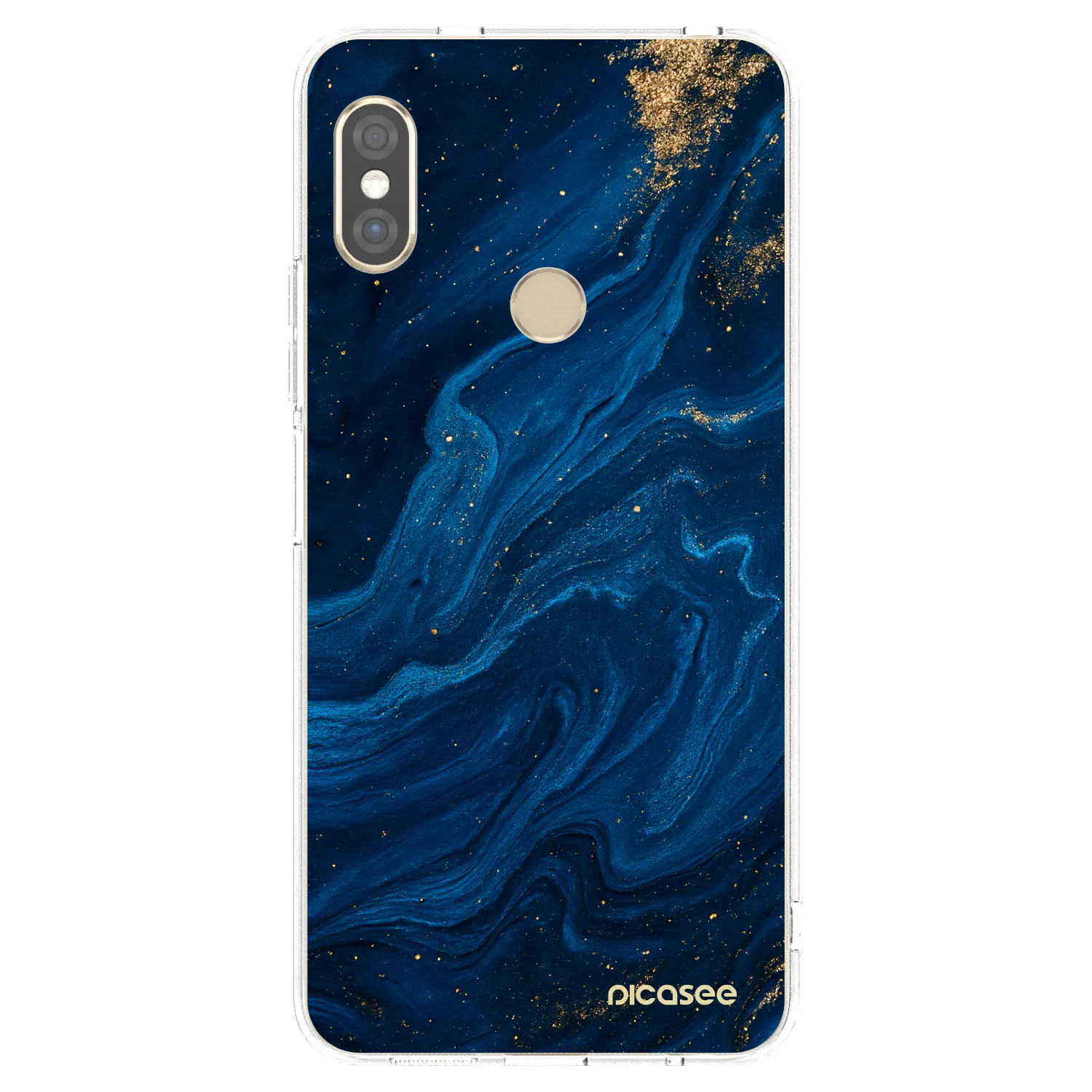 Picasee silikonový průhledný obal pro Xiaomi Redmi Note 5 Global - Blue