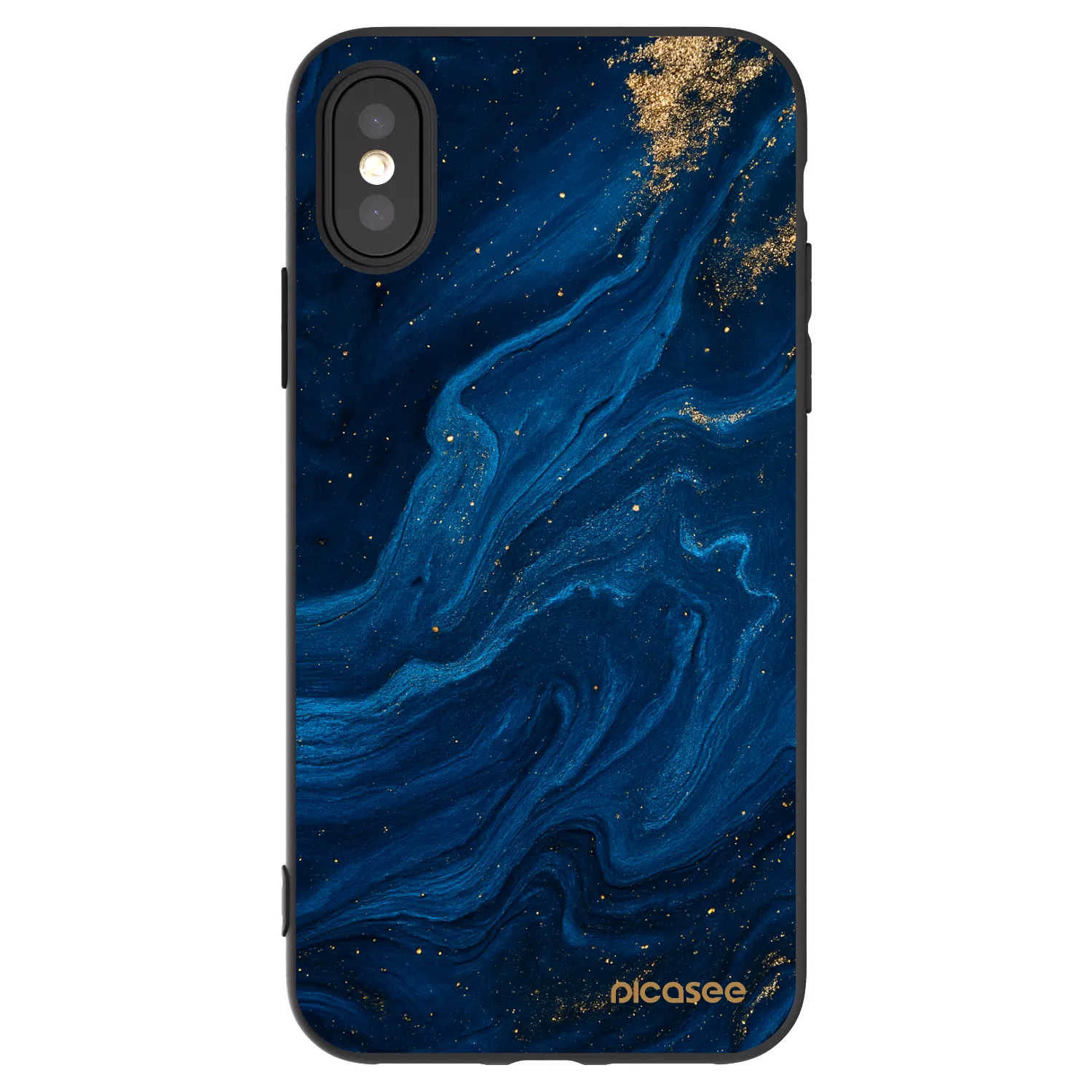 Picasee silikonový černý obal pro Apple iPhone X/XS - Blue