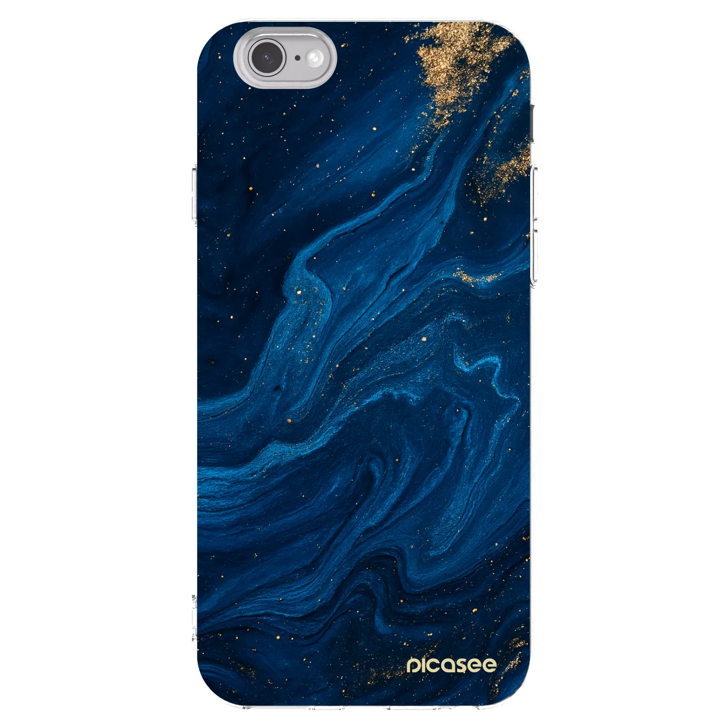 Picasee silikonový průhledný obal pro Apple iPhone 6/6S - Blue