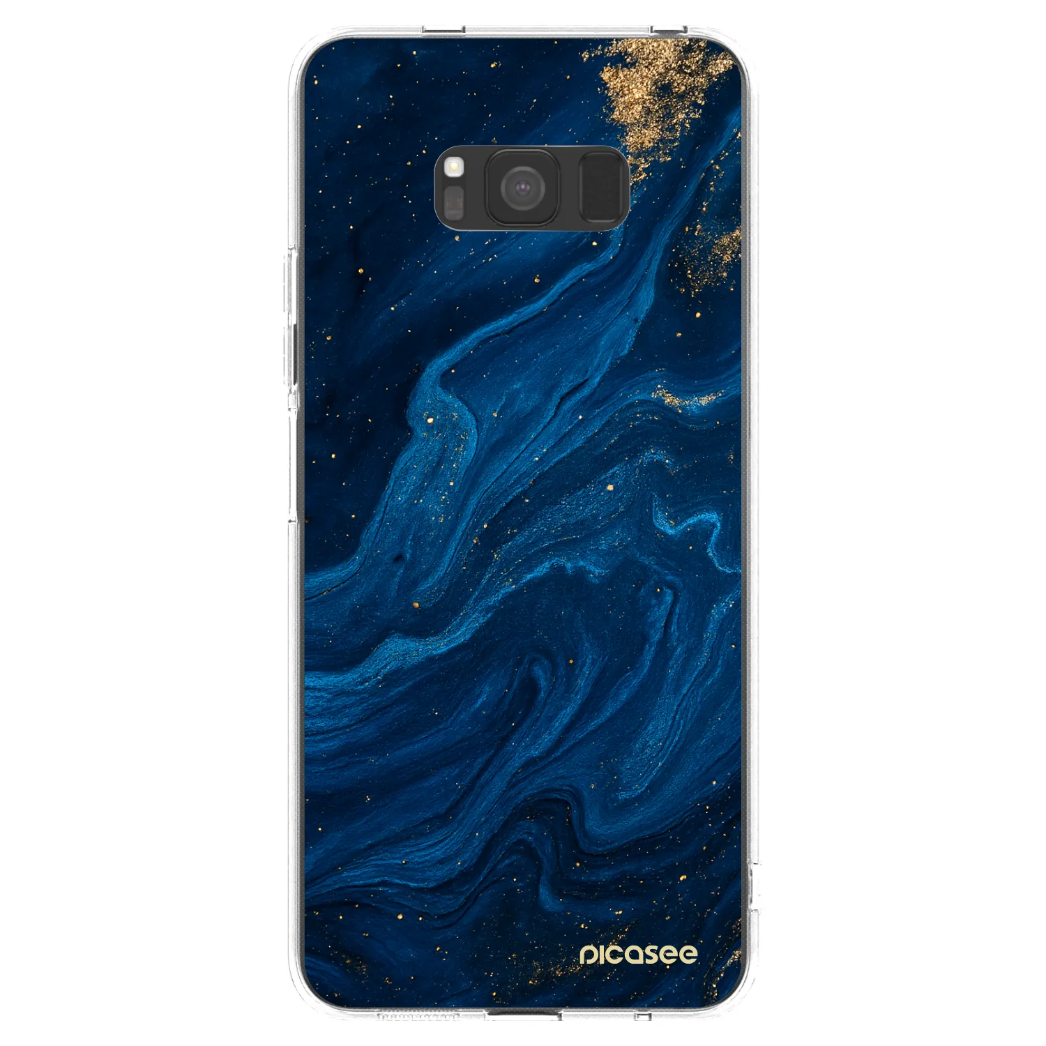 Picasee silikonový průhledný obal pro Samsung Galaxy S8 G950F - Blue