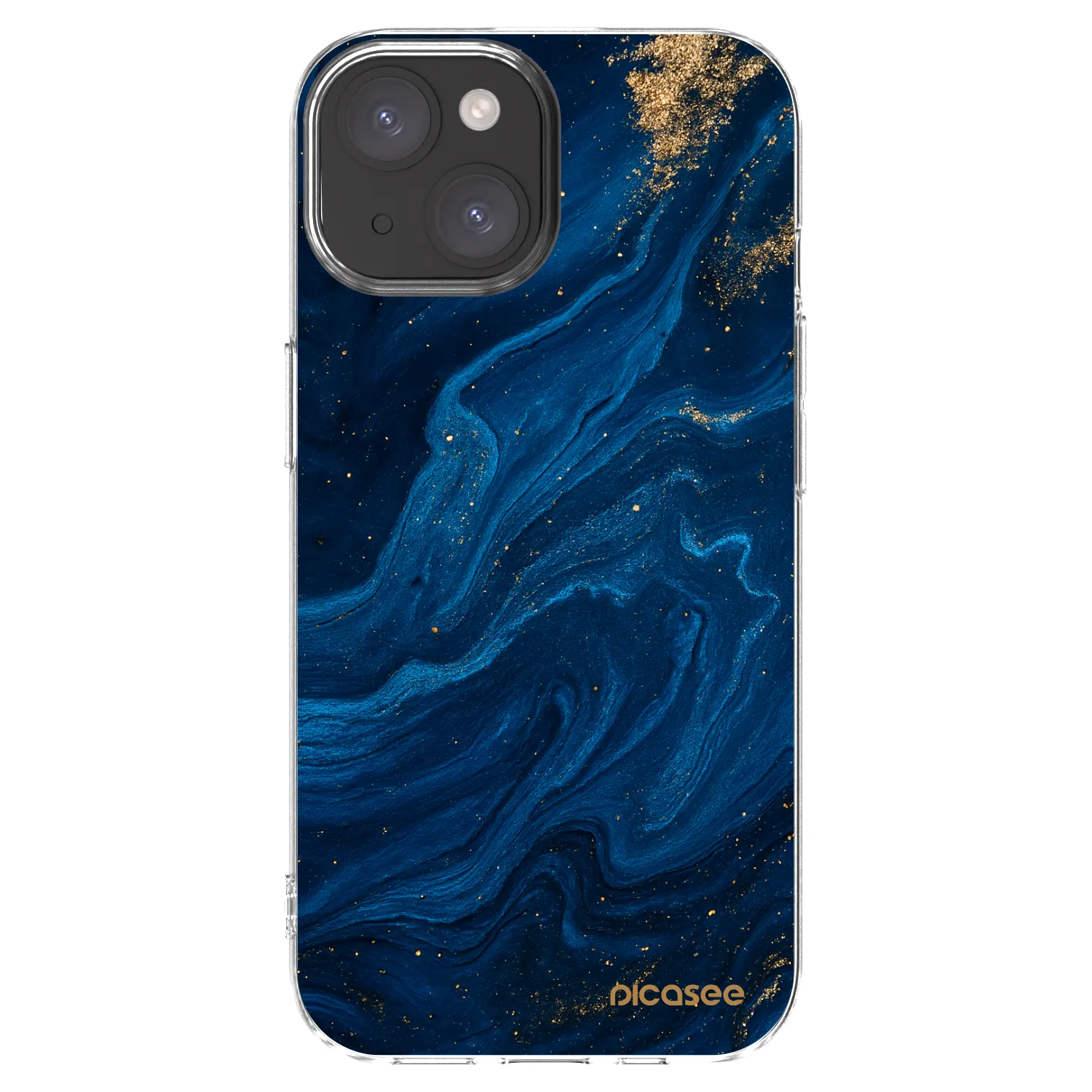 Picasee silikonový průhledný obal pro Apple iPhone 15 - Blue