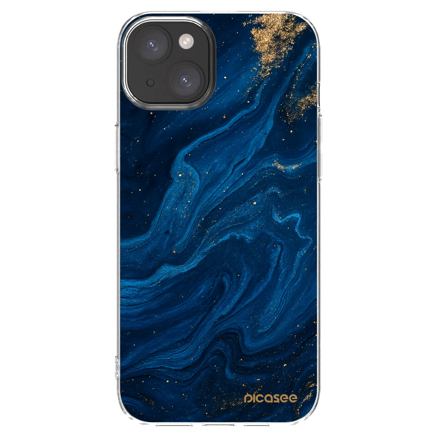 Picasee silikonový průhledný obal pro Apple iPhone 15 Plus - Blue