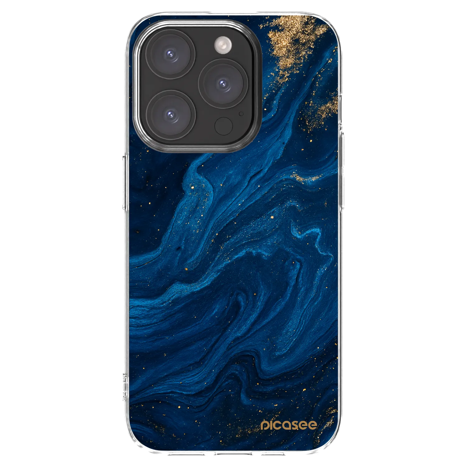 Picasee silikonový průhledný obal pro Apple iPhone 15 Pro - Blue