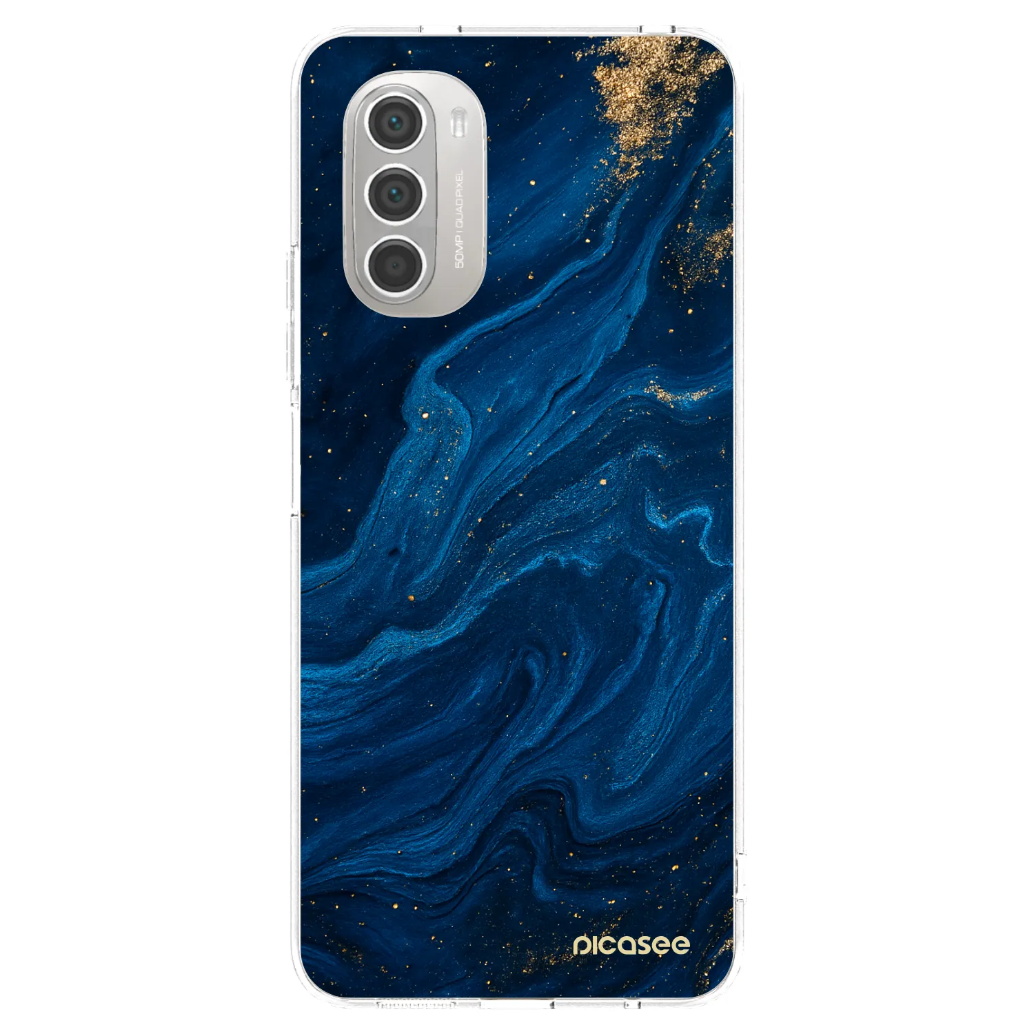Picasee silikonový průhledný obal pro Motorola Moto G51 - Blue