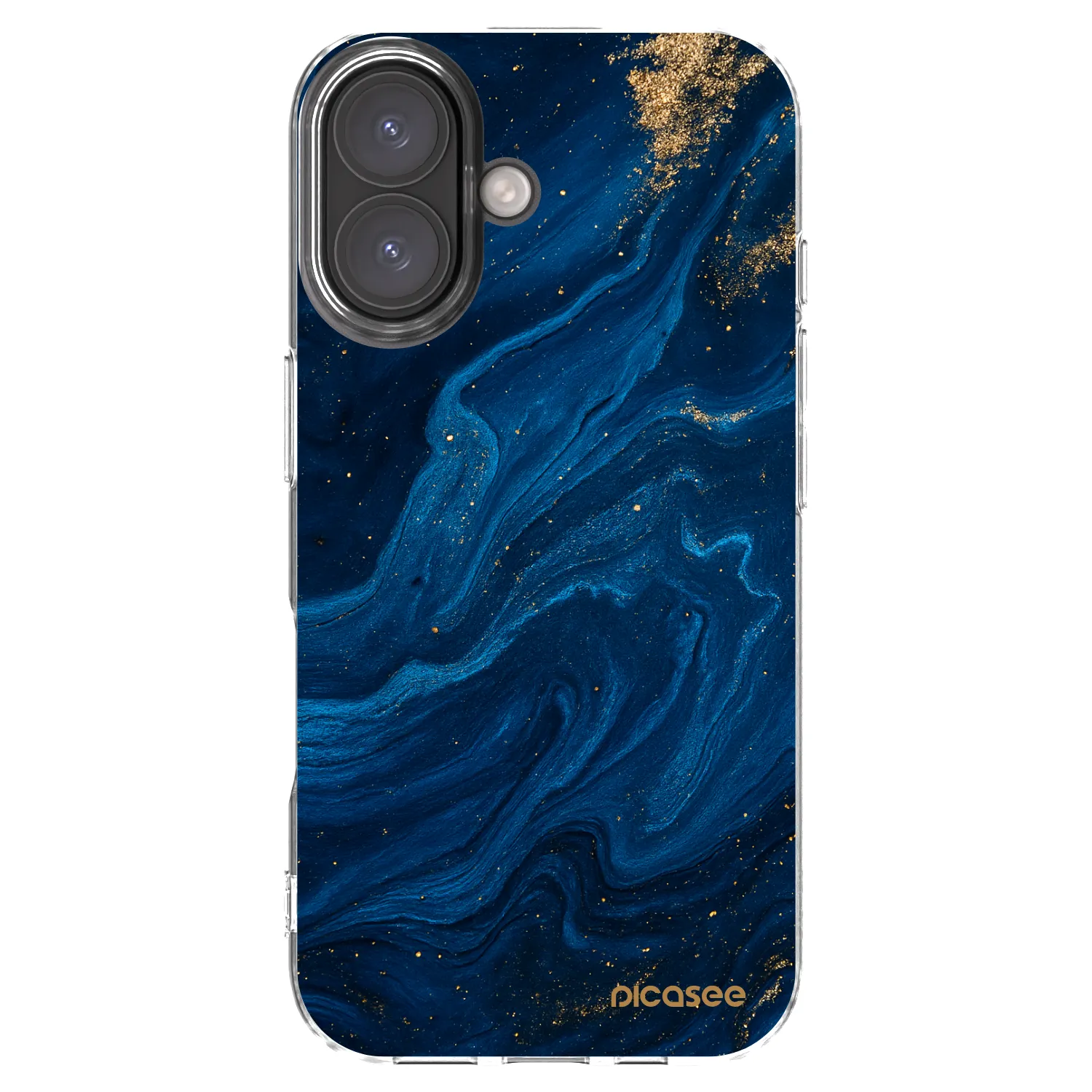 Picasee silikonový průhledný obal pro Apple iPhone 16 - Blue