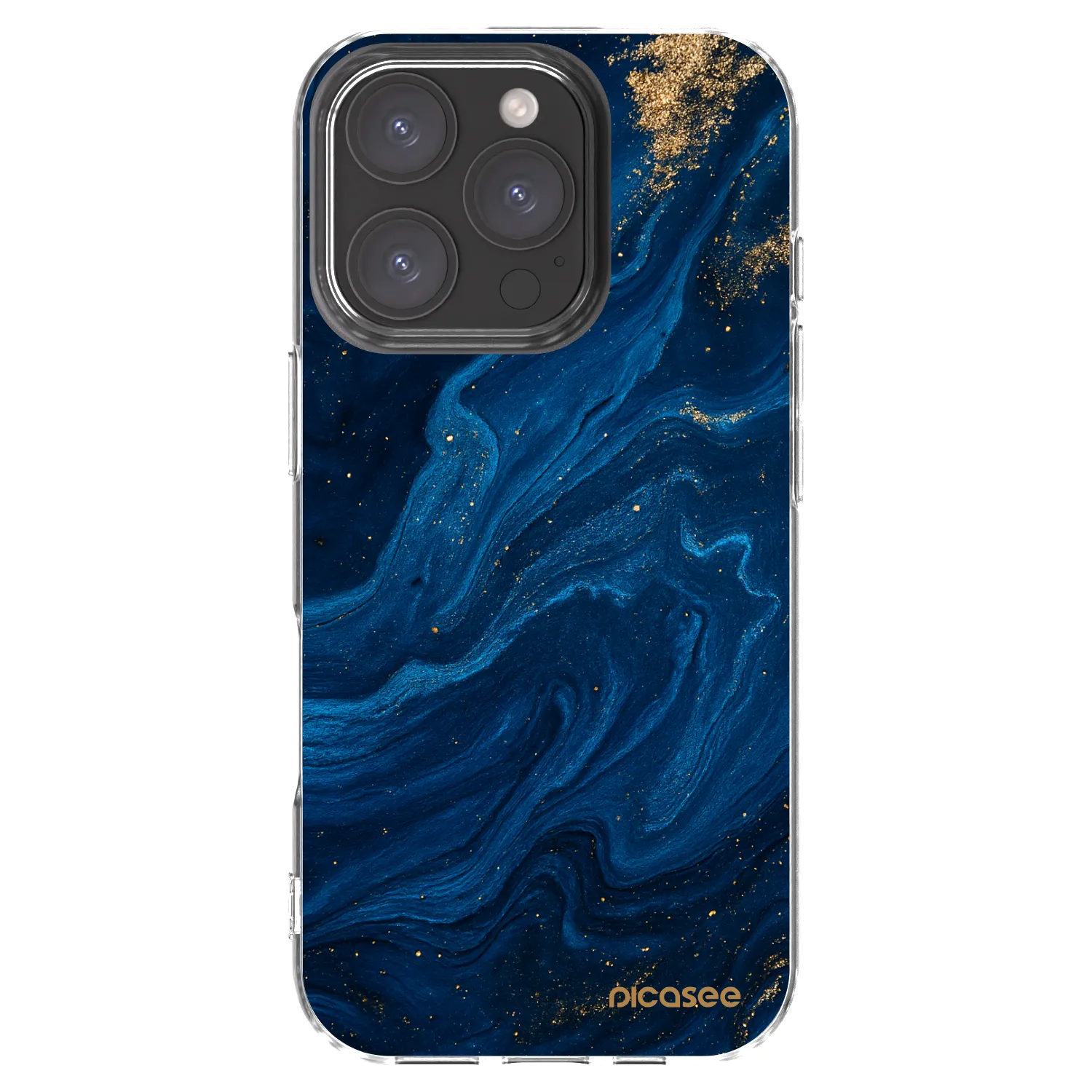 Picasee silikonový průhledný obal pro Apple iPhone 16 Pro - Blue