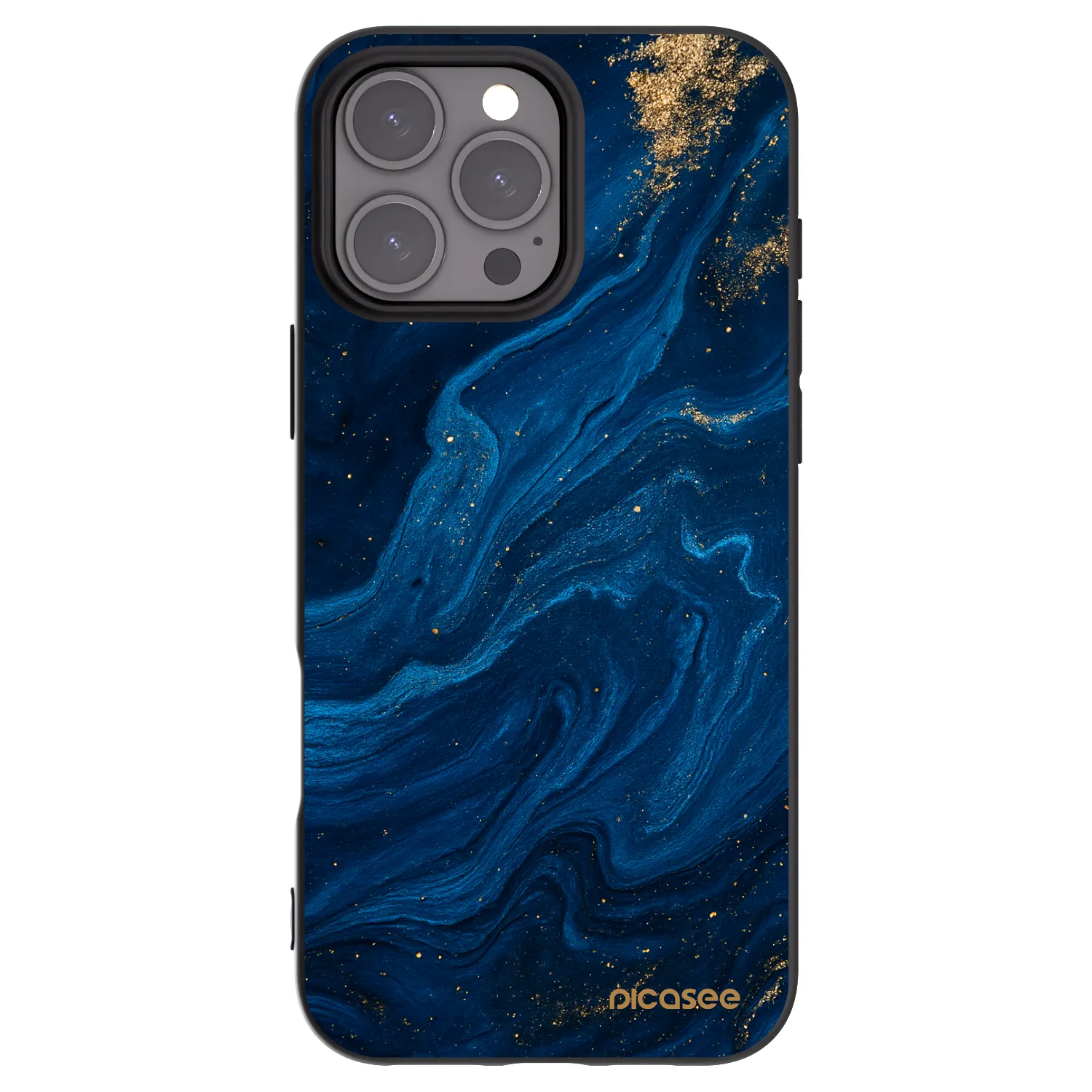 Picasee silikonový černý obal pro Apple iPhone 16 Pro Max - Blue