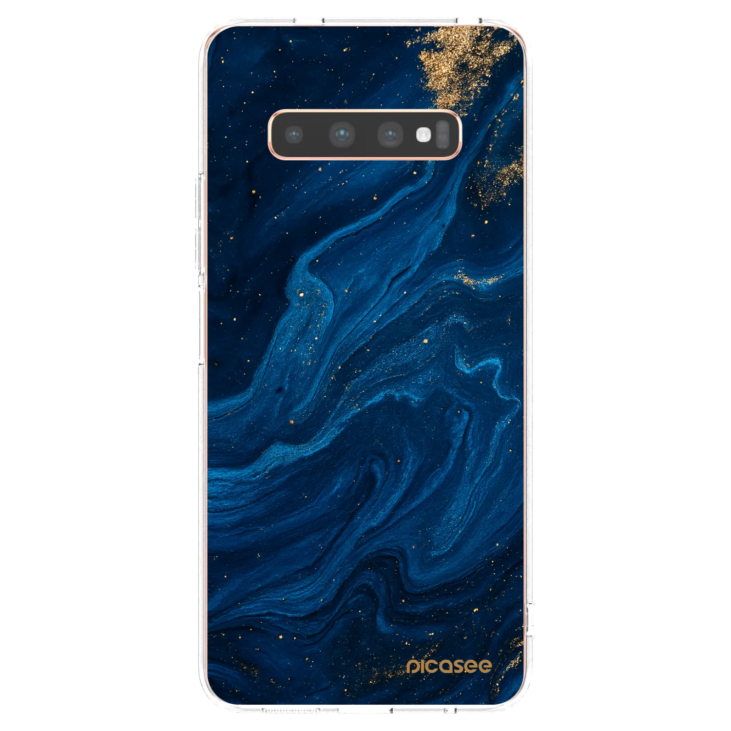 Picasee silikonový průhledný obal pro Samsung Galaxy S10 Plus G975 - Blue