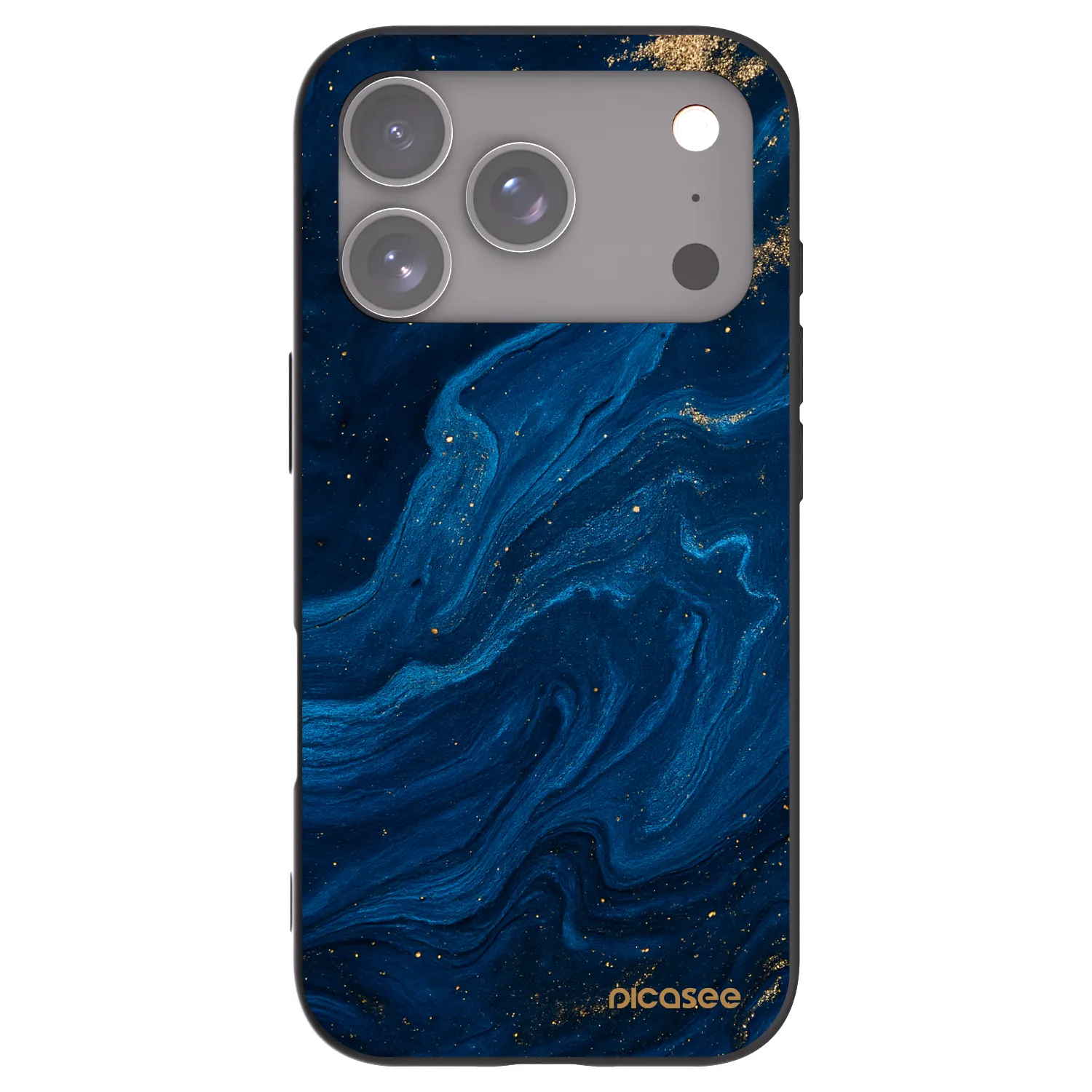 Picasee silikonový černý obal pro Apple iPhone 17 Pro - Blue