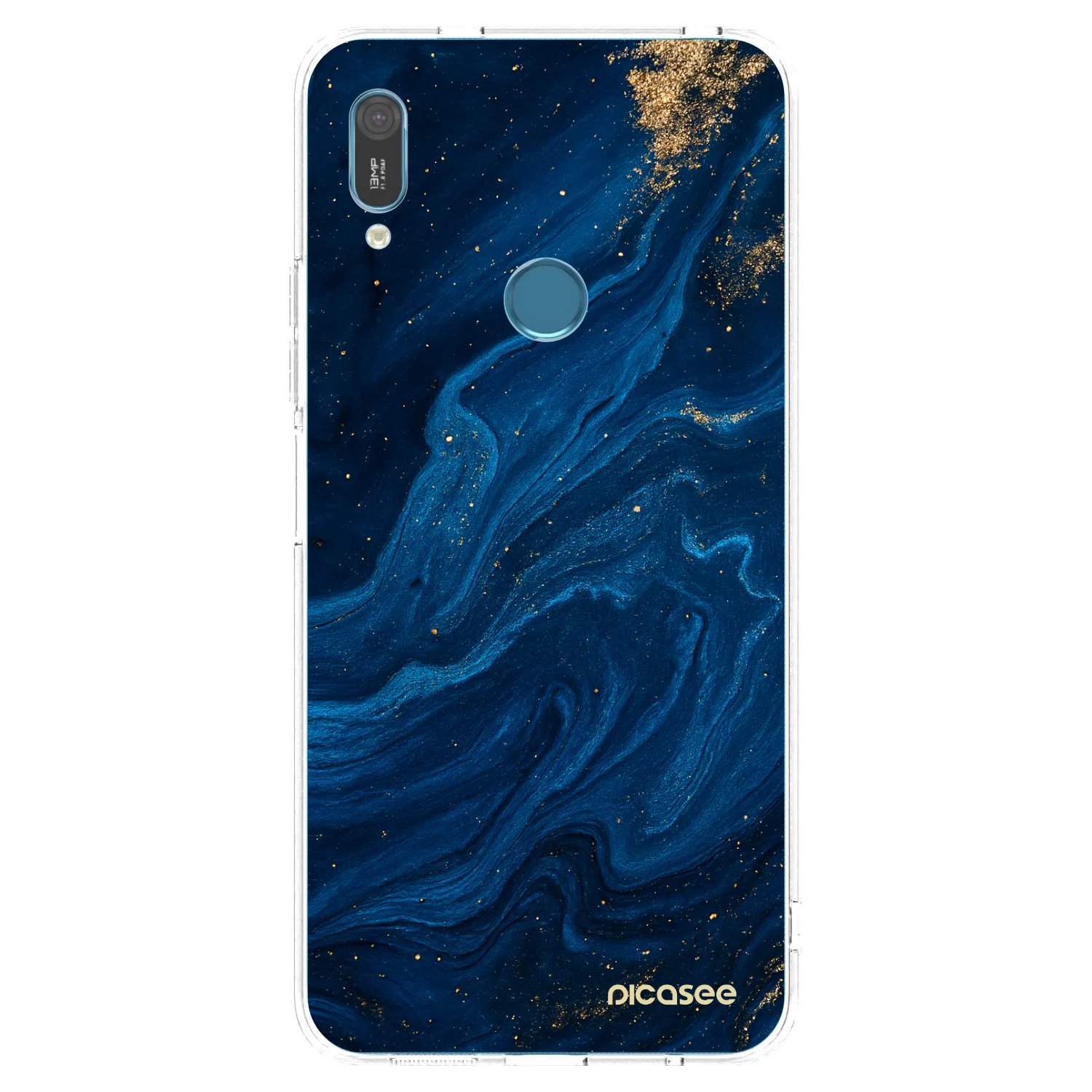 Picasee silikonový průhledný obal pro Huawei Y6 2019 - Blue