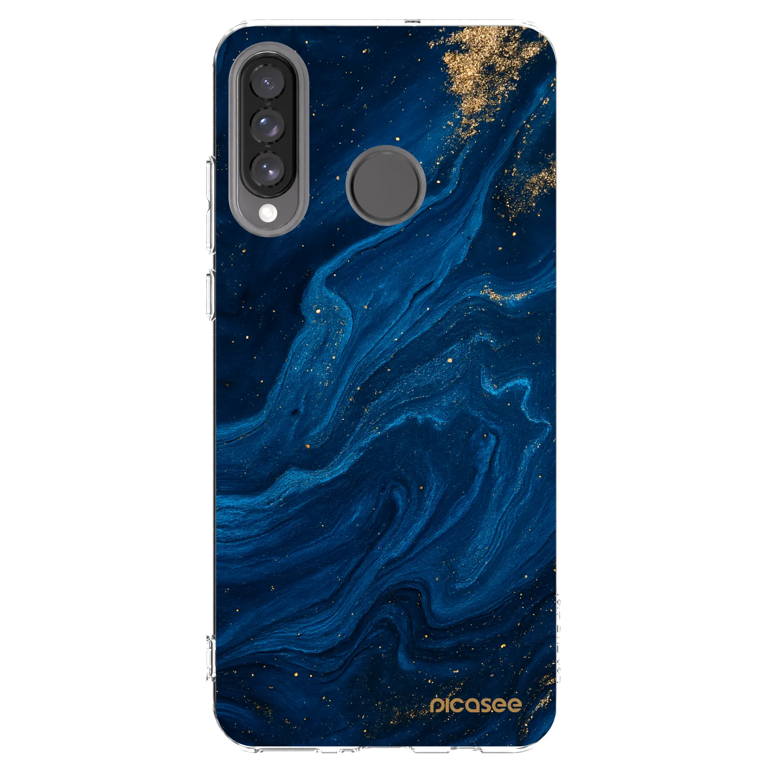 Picasee silikonový průhledný obal pro Huawei P30 Lite - Blue
