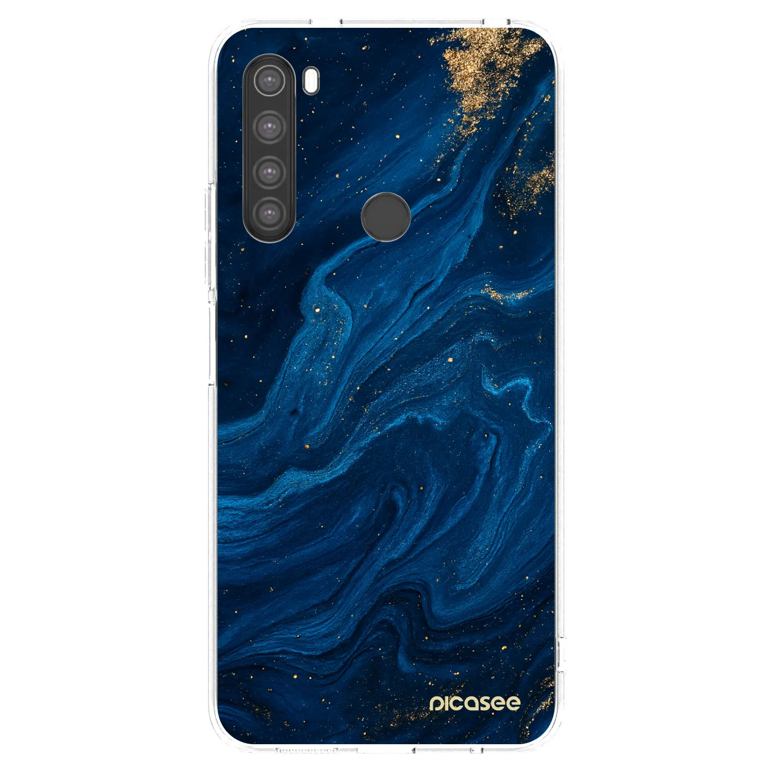 Picasee silikonový průhledný obal pro Xiaomi Redmi Note 8 - Blue