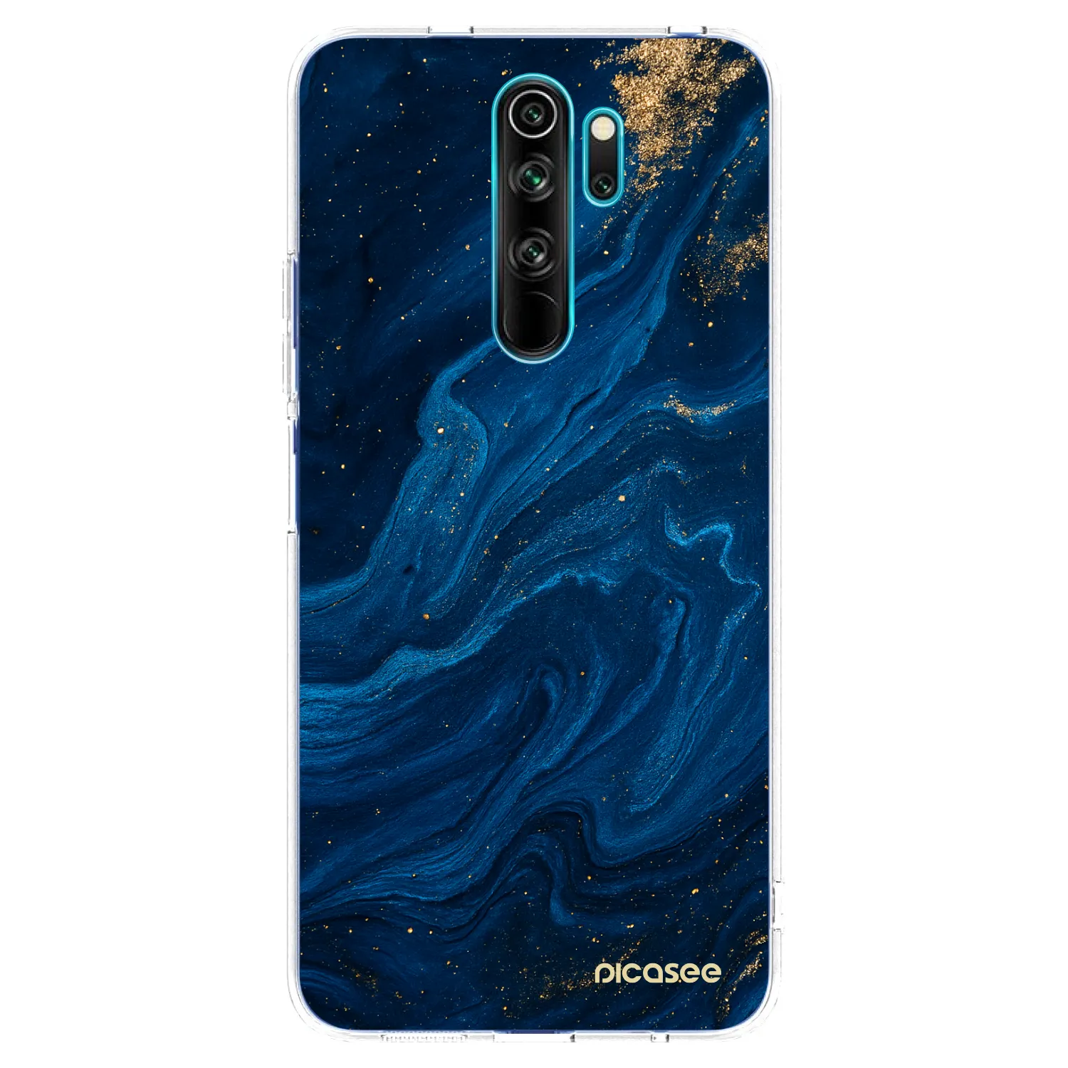 Picasee silikonový průhledný obal pro Xiaomi Redmi Note 8 Pro - Blue