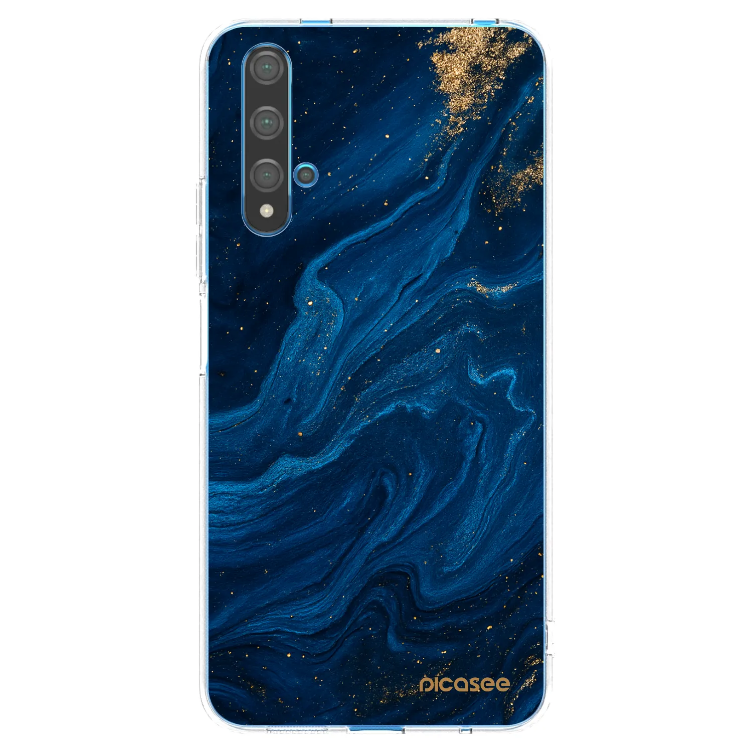 Picasee silikonový průhledný obal pro Huawei Nova 5T - Blue