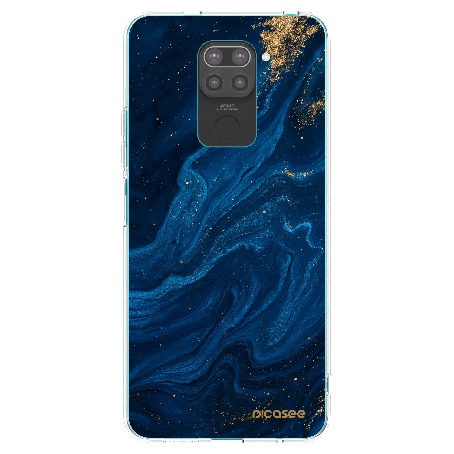 Picasee silikonový černý obal pro Xiaomi Redmi Note 9 - Blue