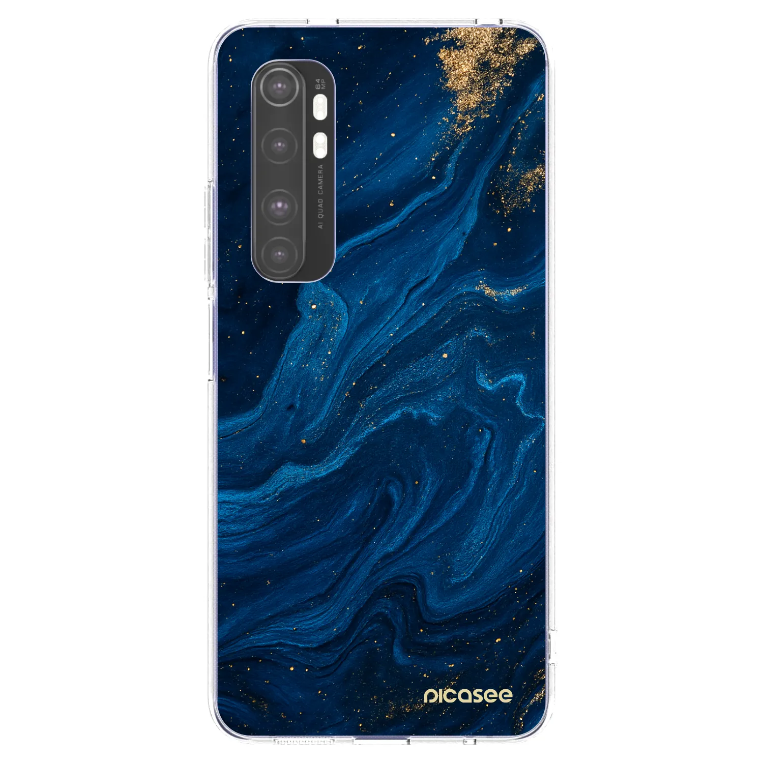 Picasee silikonový průhledný obal pro Xiaomi Mi Note 10 Lite - Blue