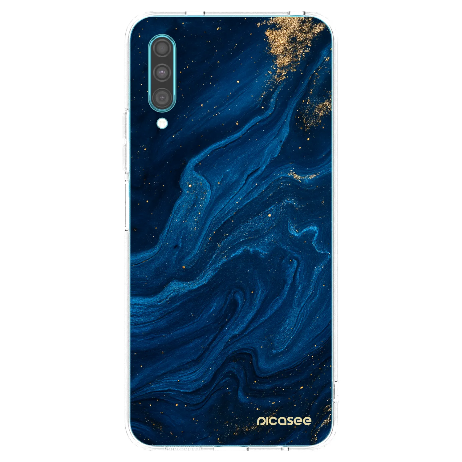 Picasee silikonový průhledný obal pro Samsung Galaxy A30s A307F - Blue