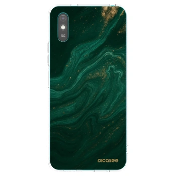 Picasee silikonový průhledný obal pro Xiaomi Redmi 9A - Green