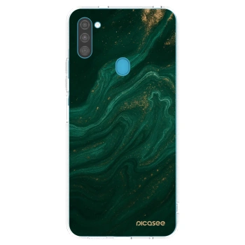 Picasee silikonový průhledný obal pro Samsung Galaxy M11 - Green