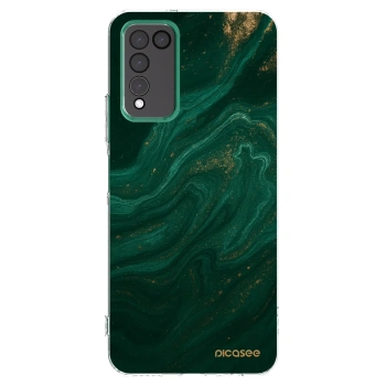 Picasee silikonový průhledný obal pro Honor 10X Lite - Green