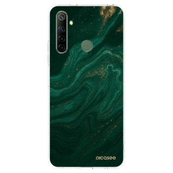 Picasee silikonový průhledný obal pro Realme 6i - Green