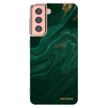 Picasee silikonový průhledný obal pro Samsung Galaxy S21 5G G991B - Green