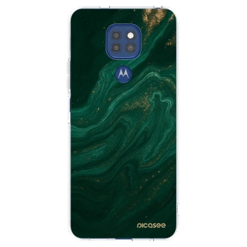 Picasee silikonový průhledný obal pro Motorola Moto G9 Play - Green