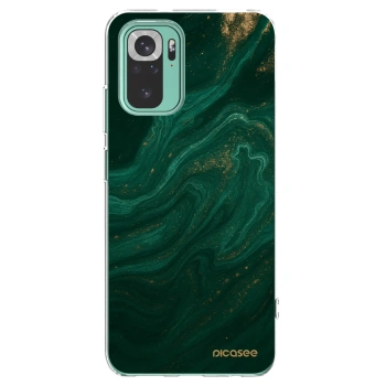 Picasee silikonový průhledný obal pro Xiaomi Redmi Note 10 Pro - Green
